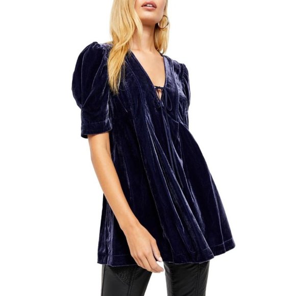 Free People Adelle Velvet Tunic Dress - Picture 3 of 8